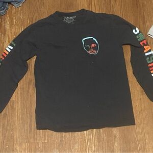 Black Graphic Men's Sweater